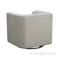 Chaise d'accent de bras pivotant gris moderne
